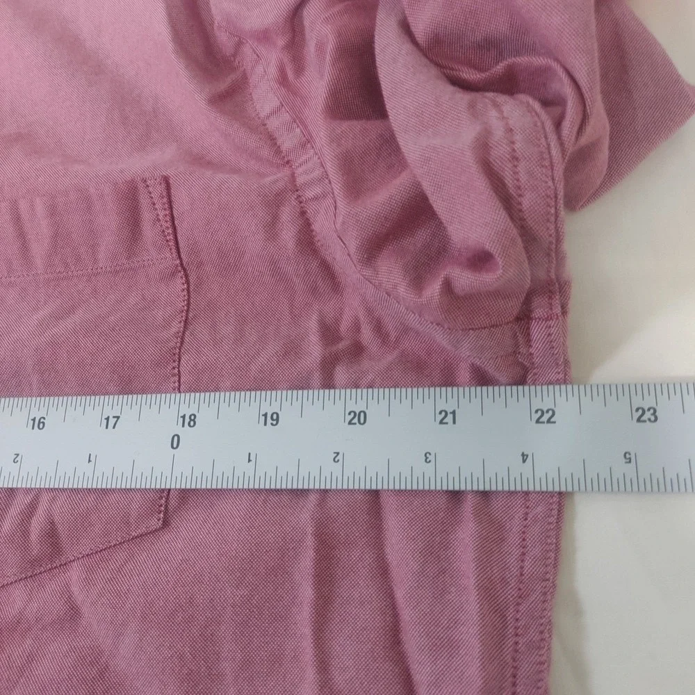 Banana Republic Slim Stretch Oxford Button Down Shirt Red Size L‎